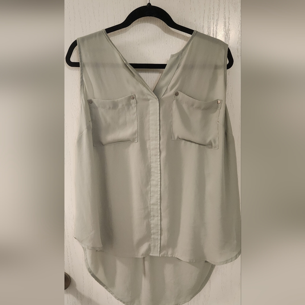Maurices Light Green Sleeveless Blouse